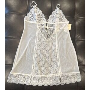 In Bloom Jonquil Women‎ Size Medium Lace Nightgown Lingerie Bridal Sheer Ivory